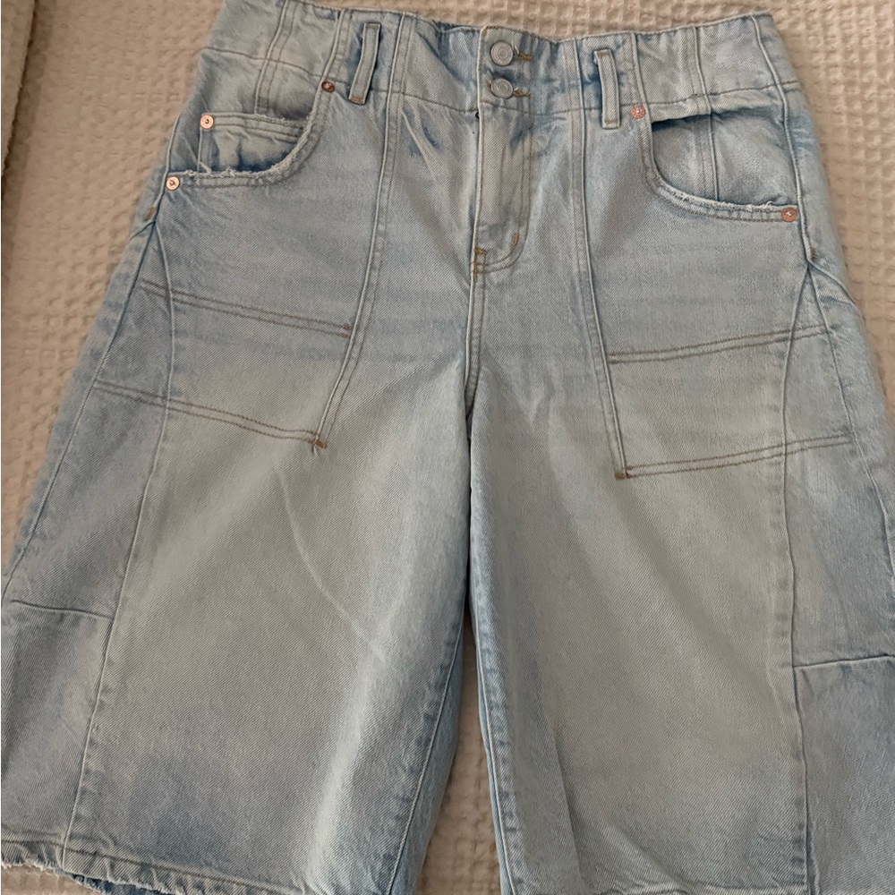 We The Free Light Blue Jean Shorts